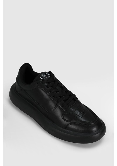Lufian Mateas Erkek Deri Sneaker Ayakkabı 112230251 Siyah
