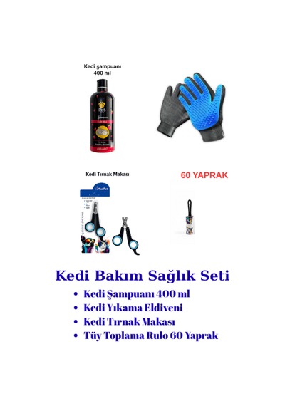 Kedi Bakım Sağlık Seti 4 Parça