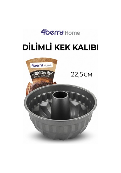 Dilimli Kek Kalıbı 22,5 Cm Gri