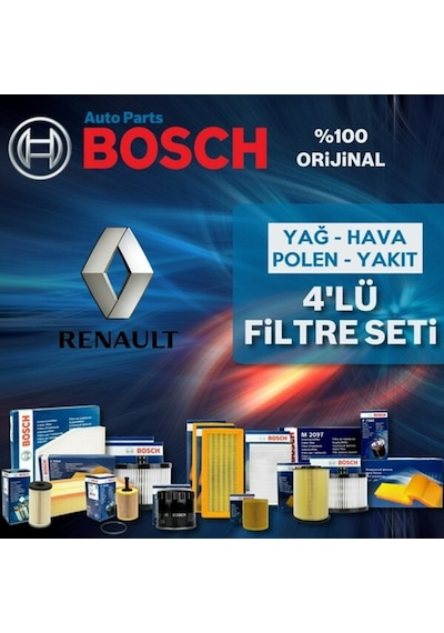Renault Fluence 1.6 Bosch  Filtre Bakım Seti 2010-2016