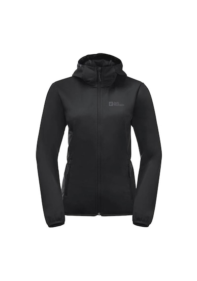 Jack Wolfskin Windhain Hoody W Kadın Ceket-siyah Siyah