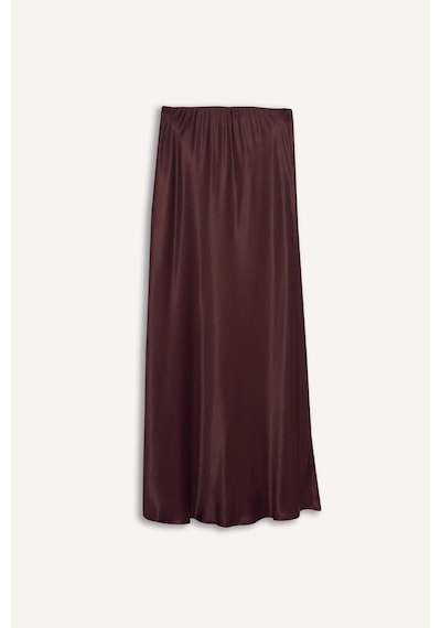 Defacto A Kesim Normal Bel Saten Midi Bordo Kadın Etek B1867ax/br234 Bordo