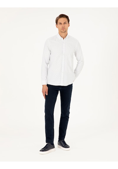Pierre Cardin Erkek Yeşil Gömlek Desenli 50292262-vr054 Yeşil