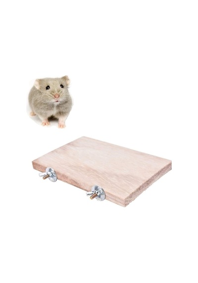 Kare Ahşap Stant 30cm X 30cm , Kafes Platformu, Muhabbet Kuşu Tüneği Tünek