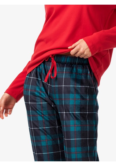 Blackspade Kadın Polar Pijama Takımı 52257 - Kırmızı