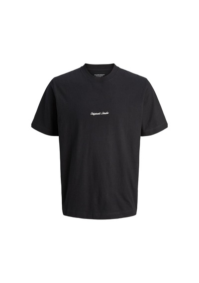 Jack & Jones Erkek Jornorrebro Emb Tee Ss Crew Neck Nakışlı Tişört Siyah