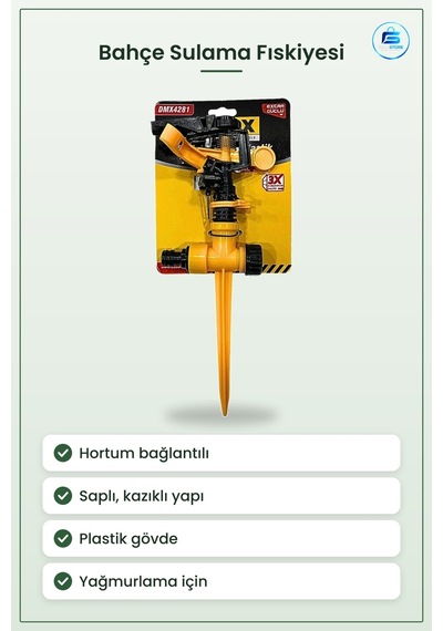 Fıskiye Saplama Plastik Spring Bahçe Sulama Yağmurlama Hortum Bağ