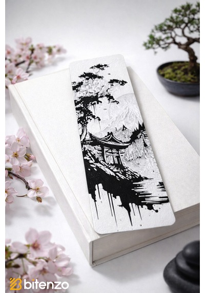 Japon Bahçesi Temalı Kitap Ayracı