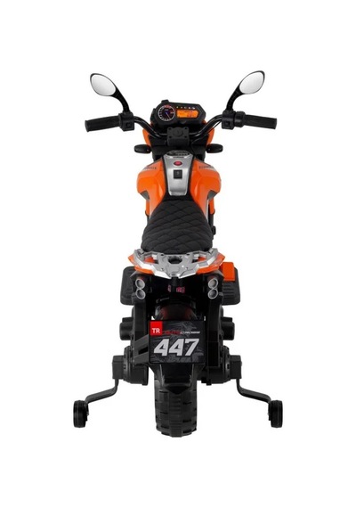 Babyhope 447 Motocross Akülü Motorsiklet 12v Turuncu Çok Renkli