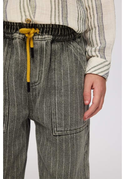 Panço Erkek Çocuk Beli Lastikli Pantolon Haki