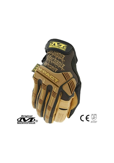 Mechanix Wear® M-Pact Durahide Leather Deri Eldiven (Siyah/Kahve) Siyah - Kahverengi