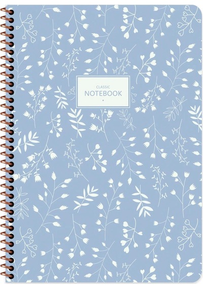 A6 Çizgili Defter 80 Yaprak Pastel Flora Karton Kapak 1 Adet