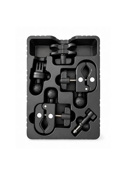 Knmaster Mc-200 360 Ayarlanabilir Motosiklet Çift Yengeç Kelepçeli Double Clamp Aksiyon Kamera Destek Aparatı 17 Cm