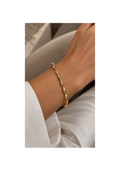 Kadın Gold Renkli Zarif Zincir Bileklik Şık Ve Modern Günlük & Özel Gün Takısı Altın - 919427539 Altın