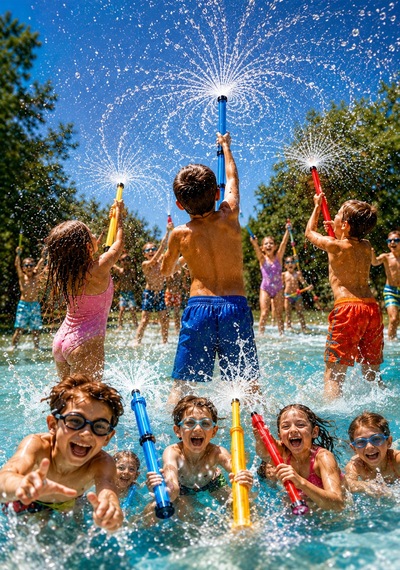 Mavi Oyuncak Su Pompası Suyu Çek Ve Püskürt Su Tabancası Water Gun Mavi