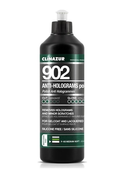Clin Azur 902 - 500gr Cila - İnce Polisaj Pastası, Hologram Giderici Parlatıcı