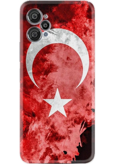 Casper Via X30 X30 Plus Kılıf Kılıf Desenli Silikon Şanlı Türk Bayrağı 1315