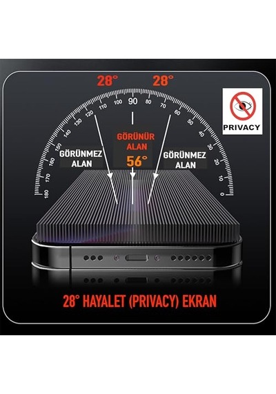 Ayrex İphone Xr Ve İphone 11 İle Uyumlu Hayalet Privacy Temperli Cam, Easy Fix Kolay Kurulum Serisi Yüksek Kaliteli