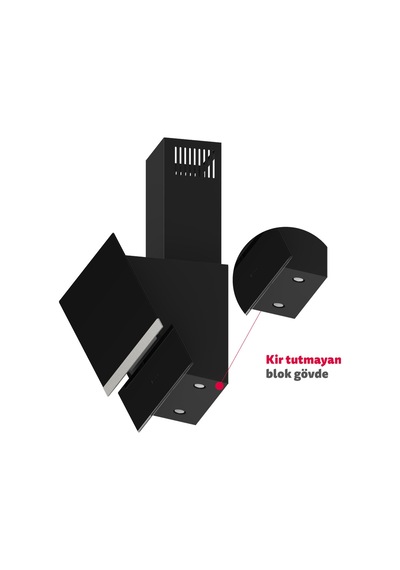 Simfer 8738 60CM Premium Dokunmatik Inox Dekorlu Cam Davlumbaz