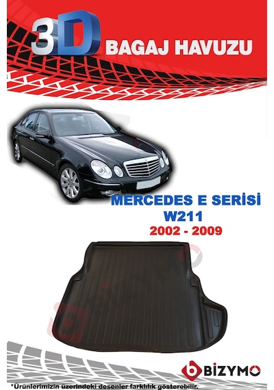 Mercedes E Serisi W211 Sedan 2002-2009 3D Bagaj Havuzu Bizymo