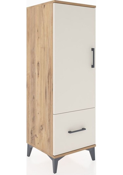 Hyperion Dolap Tek Raflı Tek Çekmeceli Tek Askılı 44x44x134 Çam-aytaşı Atlas Çam