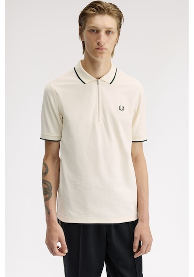 Fred Perry M2383 Crepe Pique Erkek Polo Tişört Ekru