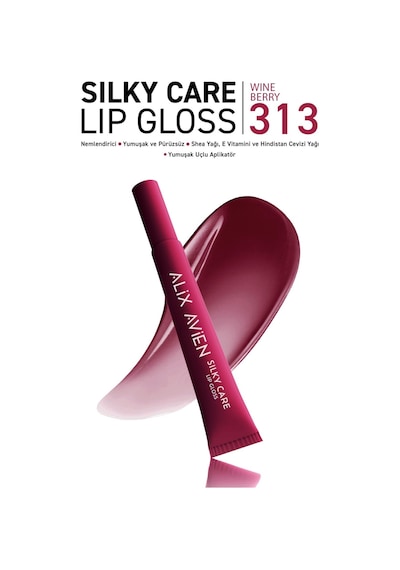 Alix Avien Silky Care Dolgun Gürünüm Ve Nemlendirici Etkili Dudak Parlatıcısı 313 Wire Berry