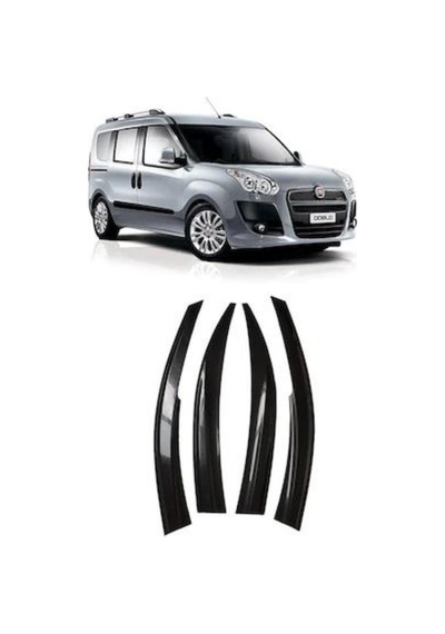 Fiat Doblo 2 2010-2020 Uyumlu Mugen Cam Rüzgarlığı Seti 4'lü İthal 00 Şüscaroto Aksesuar