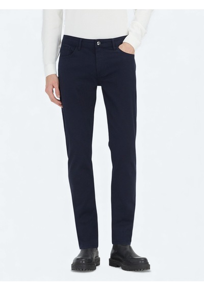 Kip Lacivert Düz Dokuma Slim Fit Casual Pamuk Karışımlı Pantolon Lacivert --