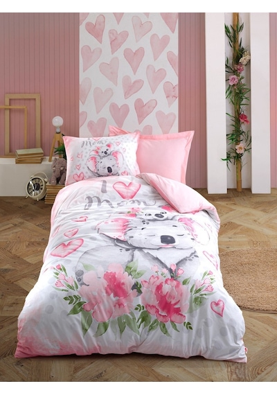 Cotton Box Junior Tek Kişilik Nevresim Takımı Koala Pembe