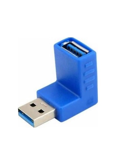 USB 3.0 90 Derece L Dirsek Dişi - Erkek Çevirici Dönüştürücü