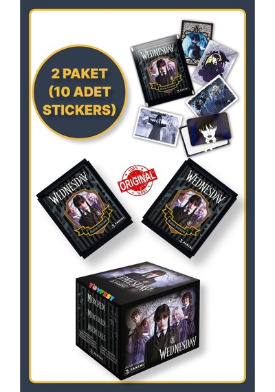 Panini Wednesday Koleksiyon Sticker Çıkartmaları + 2 Paket 10 Adet Sticker