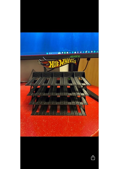 Hot Wheels Uyumlu 20 Araçlık Stand 1/64 Siyah Renkli Logolu