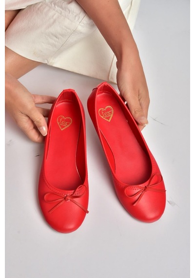 Fox Shoes Y726785209 Kırmızı Kadın Babet