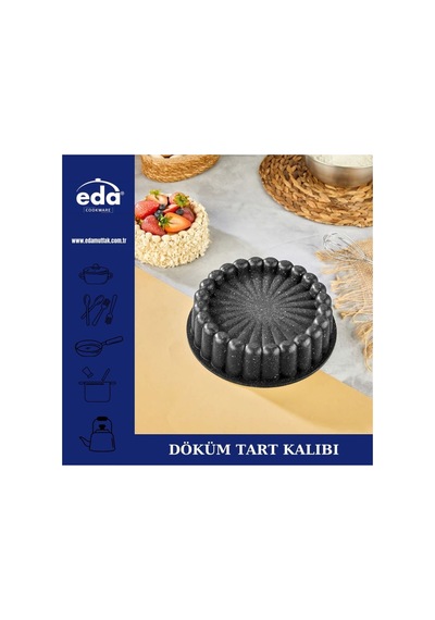 Eda Tart Kek Kalıbı 26 Cm Gri