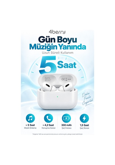 S8 Pro Bluetooth 5.3 Kablosuz Kulak İçi Kulaklık - Anc, Şeffaf Modlu, Dokunmatik, Oyun Modlu - Beyaz 1210