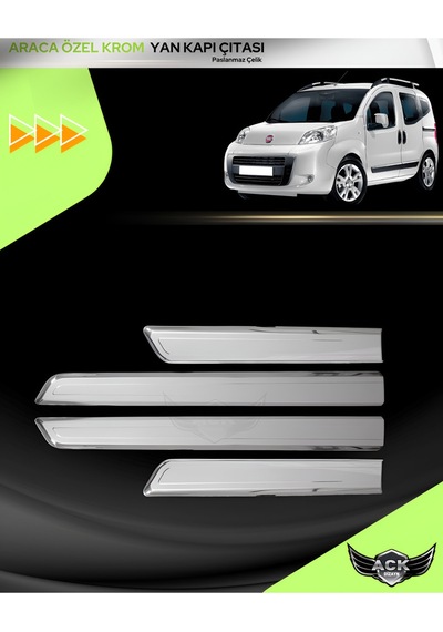 Fiat Fiorino Araca Özel Üretim Krom Yan Kapı Çıtası A+ Paslanmaz Çelik