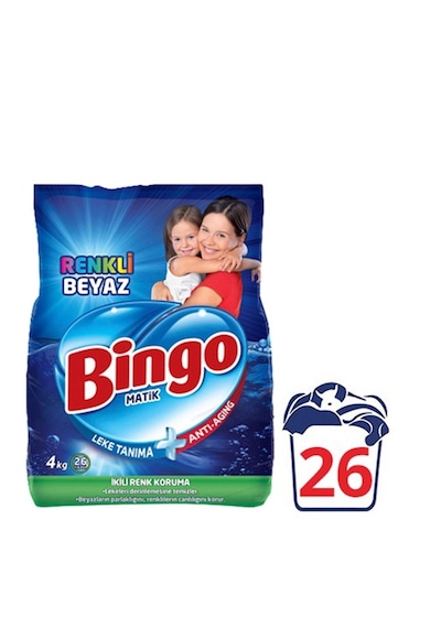 Bingo Matik 4 Kg 3 Lü Karma Paket Ultra Beyaz-renkli-renkli Beyaz