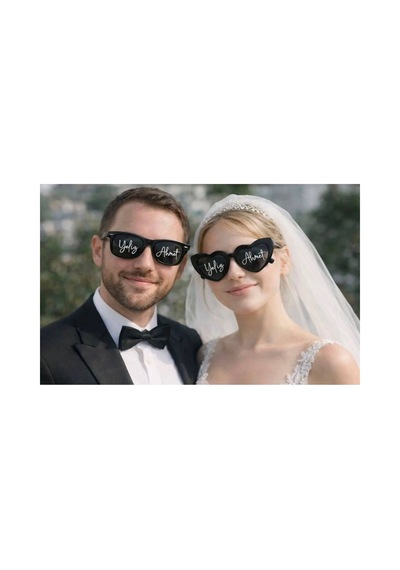 Kişileştirilmiş Gelin ,damat ,bride, After, Party Gözlük Siyah