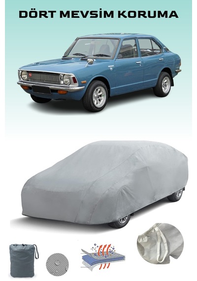 Gri Toyota Corolla 2 4-door Sedan Araba Brandası, Oto Örtüsü, Araba Çadırı Gri