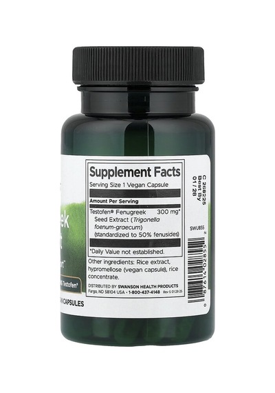 Swanson Vitamins, Fenugreek Extract , 300 Mg, 60 Vegan Capsules