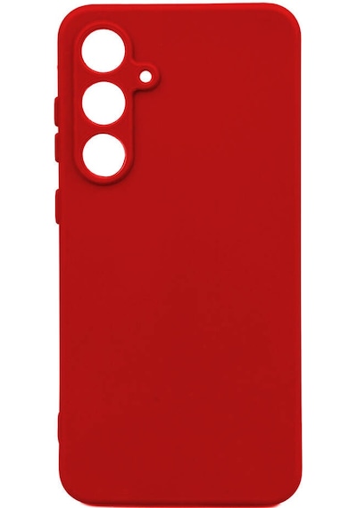 Samsung Galaxy Uyumlu S24 Fe Kılıf Biye Yumuşak Silikon Case Kırmızı
