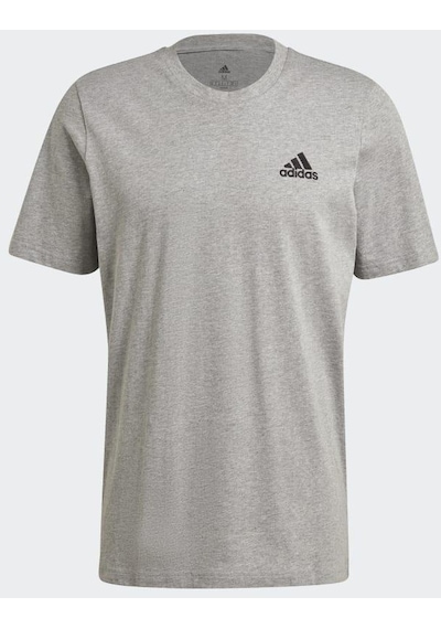 Essentials Embroidered Logo Tişört Gri 001