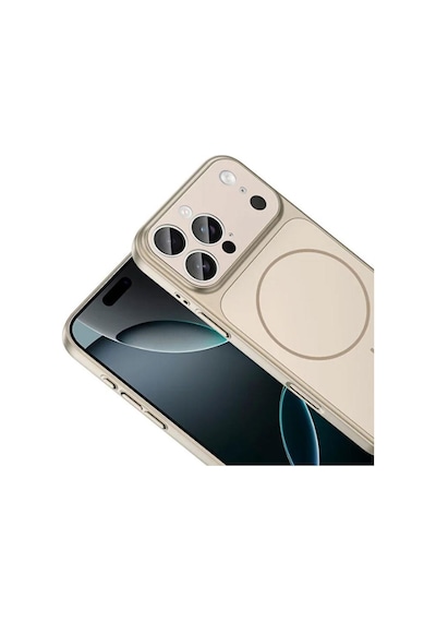 Apple Uyumlu iPhone 11 Ag Glass Koruyucu Kılıf 17 Pro Max Görünümlü Gold