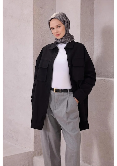 BELLİ Geometrik Desen İpek Twill Eşarp 4221d01 Gri