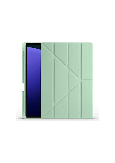 Samsung Uyumlu Galaxy Tab S10 Fe+ Plus Kılıf Kalem Bölmeli Trifolding Case X620 X626 Kapaklı