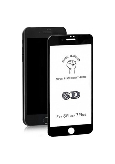 Apple Uyumlu   iPhone 8 Plus Tam Kaplayan 6D Fiber Nano Ekran Koruyucu (416333607)