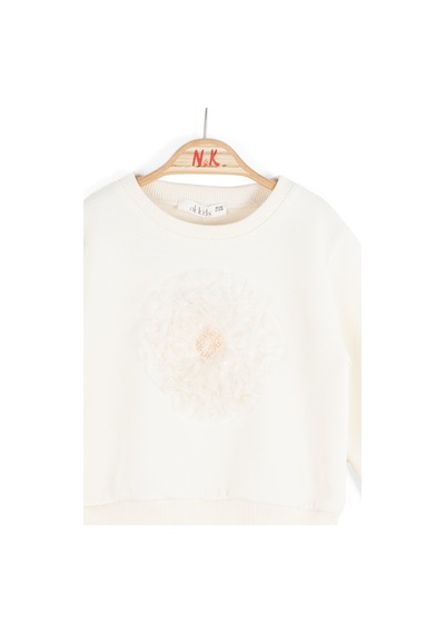 Xo Kids Kız Çocuk Sweatşirt 1-4 Yaş 39605 Krem