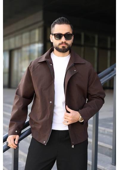 Baselco Premium Retro Milano Gabardin Ceket -tok Duruşlu Sade Ve Şık Kahverengi Baselco Premium Retro Milano Gabardin Ceket -tok Duruşlu Sade Ve Şık Kahverengi
