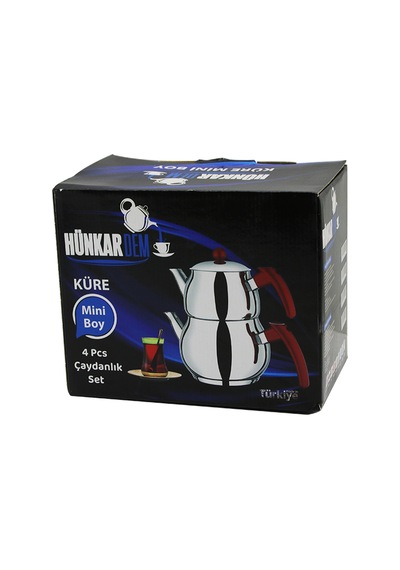Mini Çelik Çaydanlık Seti 0.75l+1.35l Kendinden Süzgeçli Bakalit Kulplu Diğer